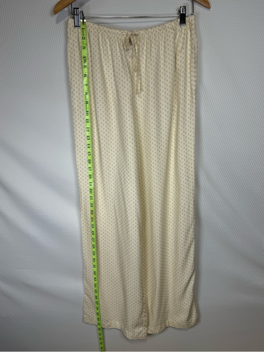Sincerely Jules Lounge Pants Sz Medium Cream Blue Ditsy Floral  Drawstring NWOT - Picture 8 of 11